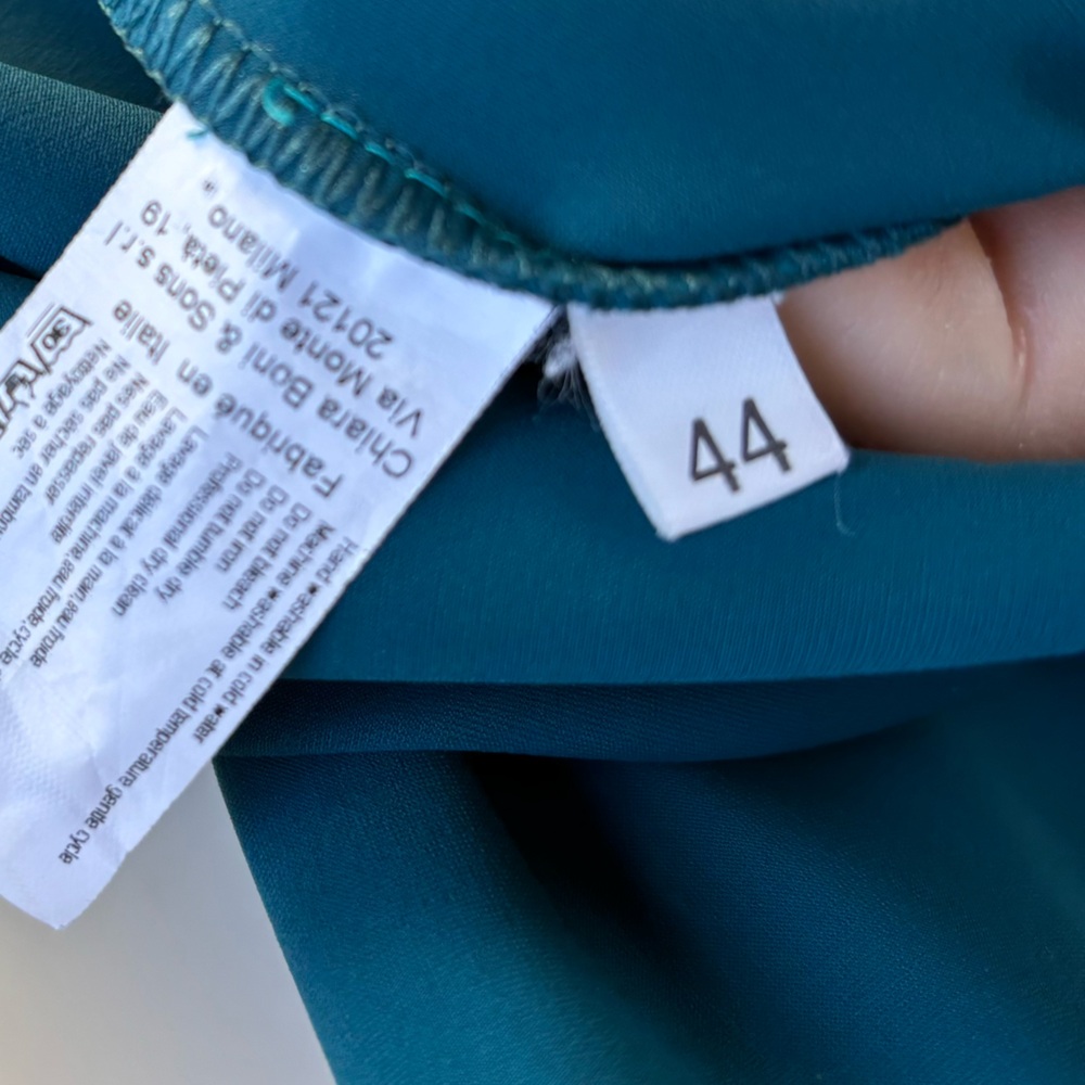 Chiara Boni La Petite Robe Dress Fit and Flare Teal Size 8/44 - Picture 7 of 16